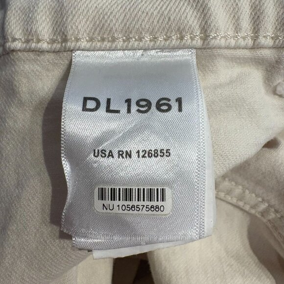 DL1961 Joni Slim Boot Maternity Jeans Women's Size 32 in Ivory - Picture 7 of 9